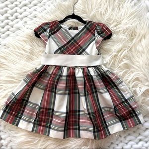 Baby Girls size: 6 months (6m)  Ralph Lauren White and Red Christmas dress.